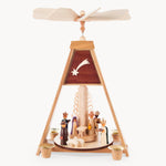 Gewürzhaus - Pyramid, Nativity Scene with Shooting Star, Natural, Pyramid Candles