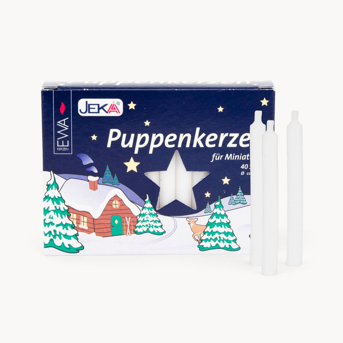 Gewürzhaus - Mini Pyramid Candles, 7.5mm, White (Pack of 40)