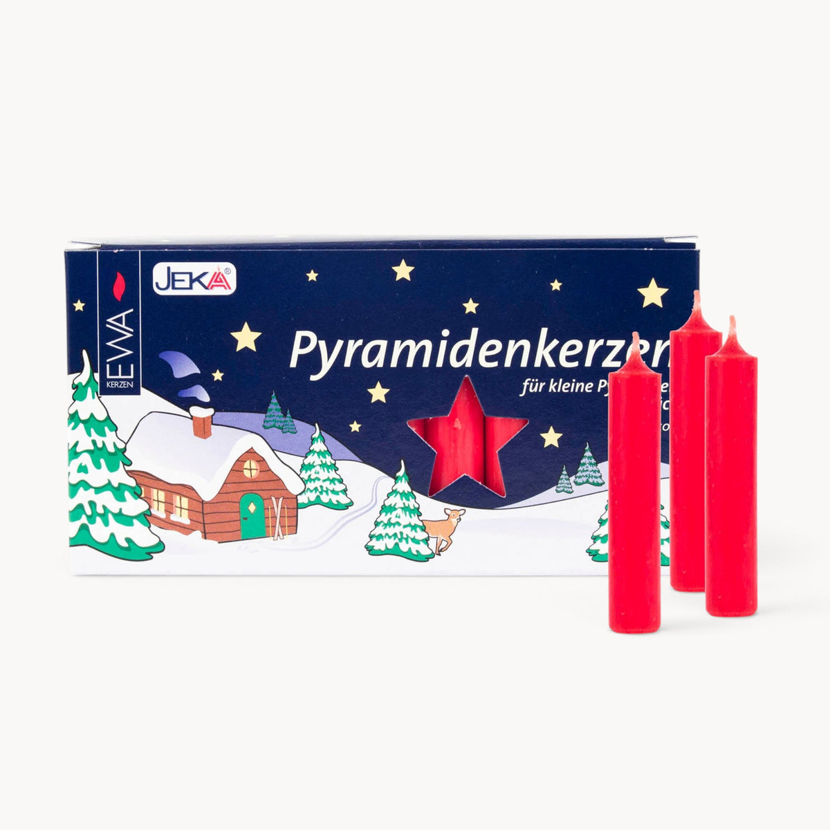 Gewürzhaus - Pyramid Candles, 14mm, Red (Pack of 50)