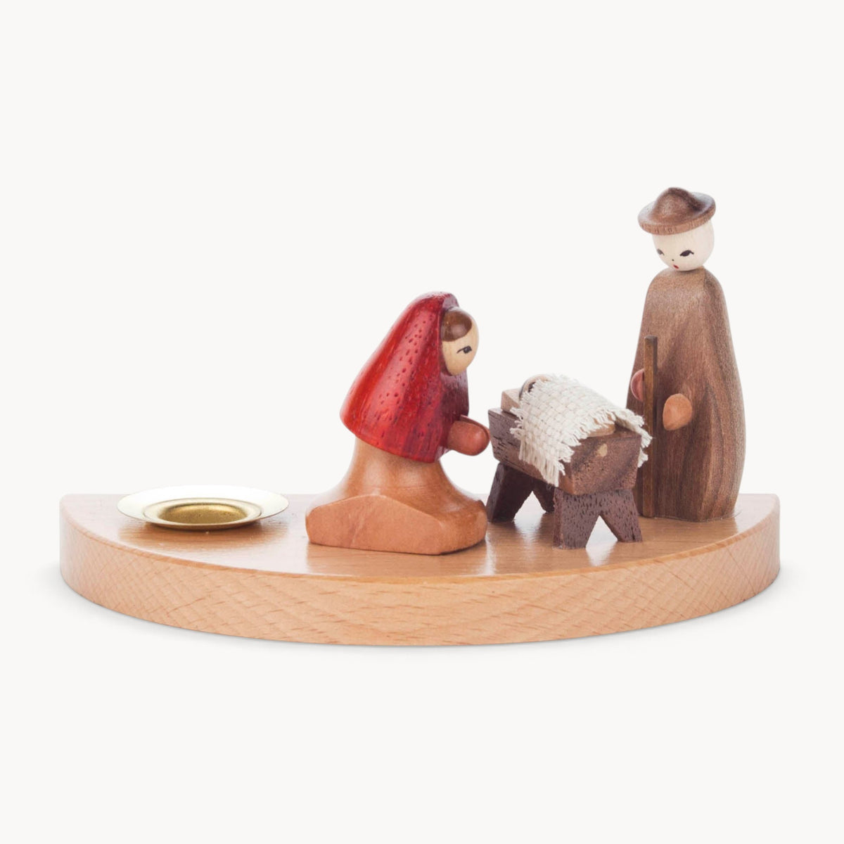 Gewürzhaus - Candle Holder, Nativity Scene, Natural Coloured, Pyramid Candle