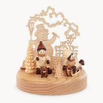 Gewürzhaus - Candle Holder, Winter Kids on Sleighs, Natural, Tealight