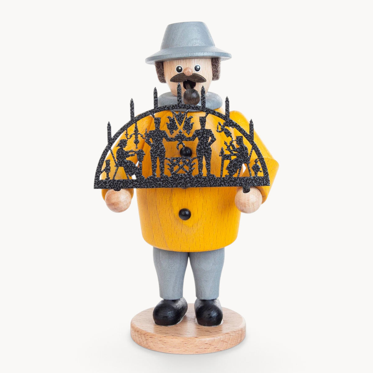 Gewürzhaus - Smoker, Man Holding Candle Arch, Yellow