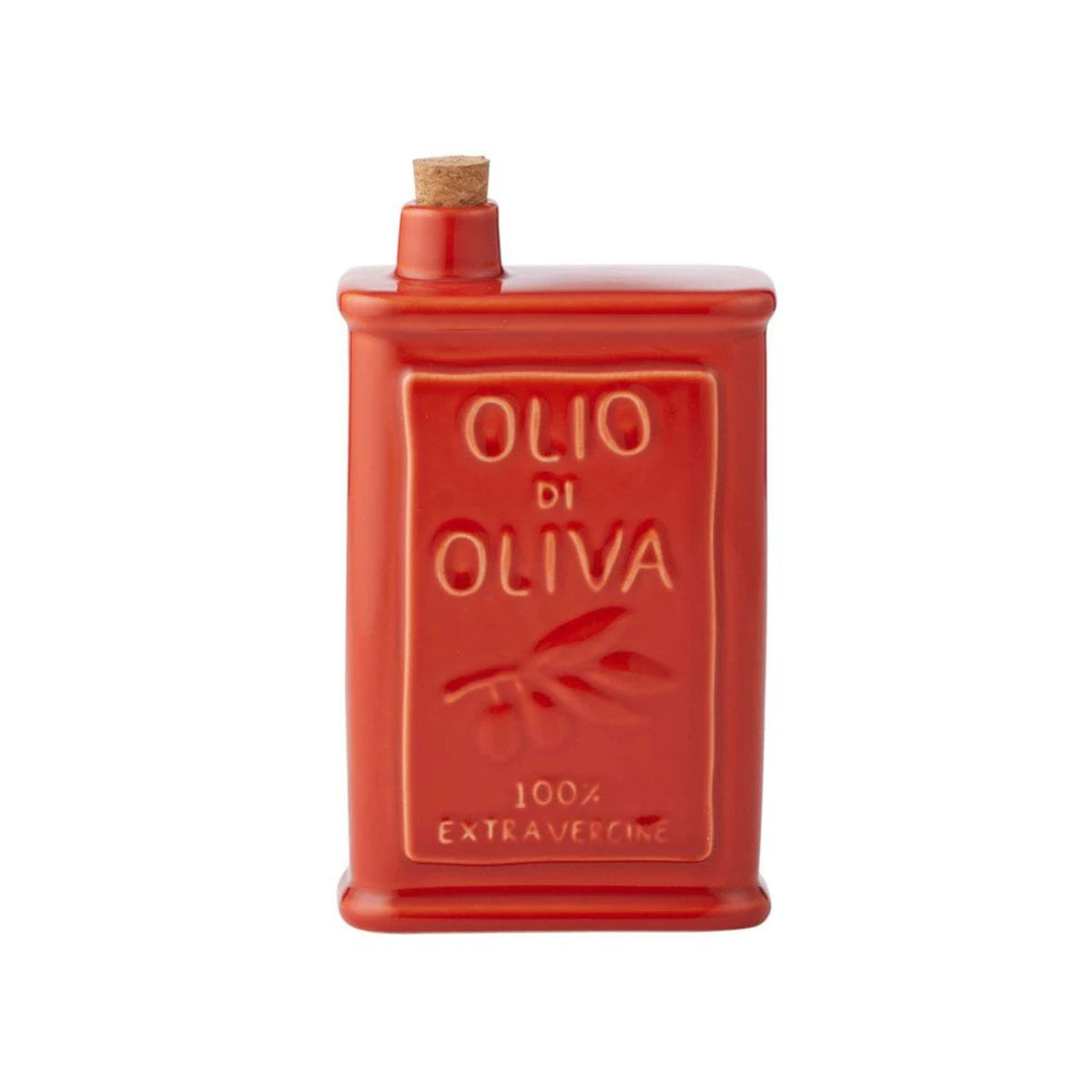 Oil Bottle Ceramic Red