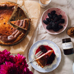 Gewürzhaus - Rajs Majestic Chai Masala - Chai Burnt Basque Cheesecake with Poached Blackberries
