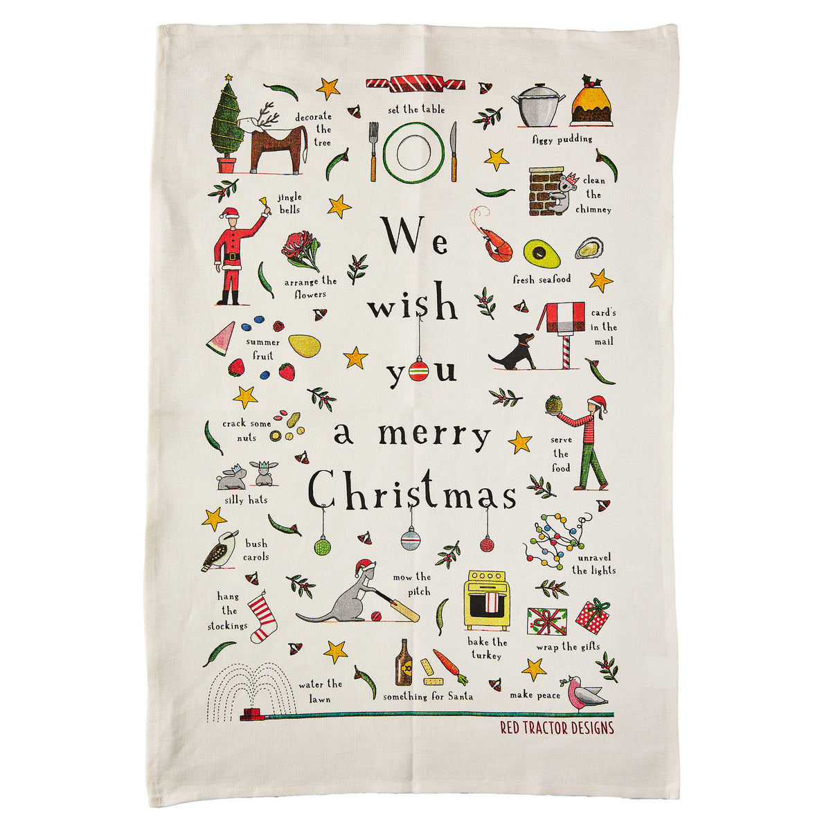 We Wish You A Merry Christmas Tea Towel - Gewürzhaus