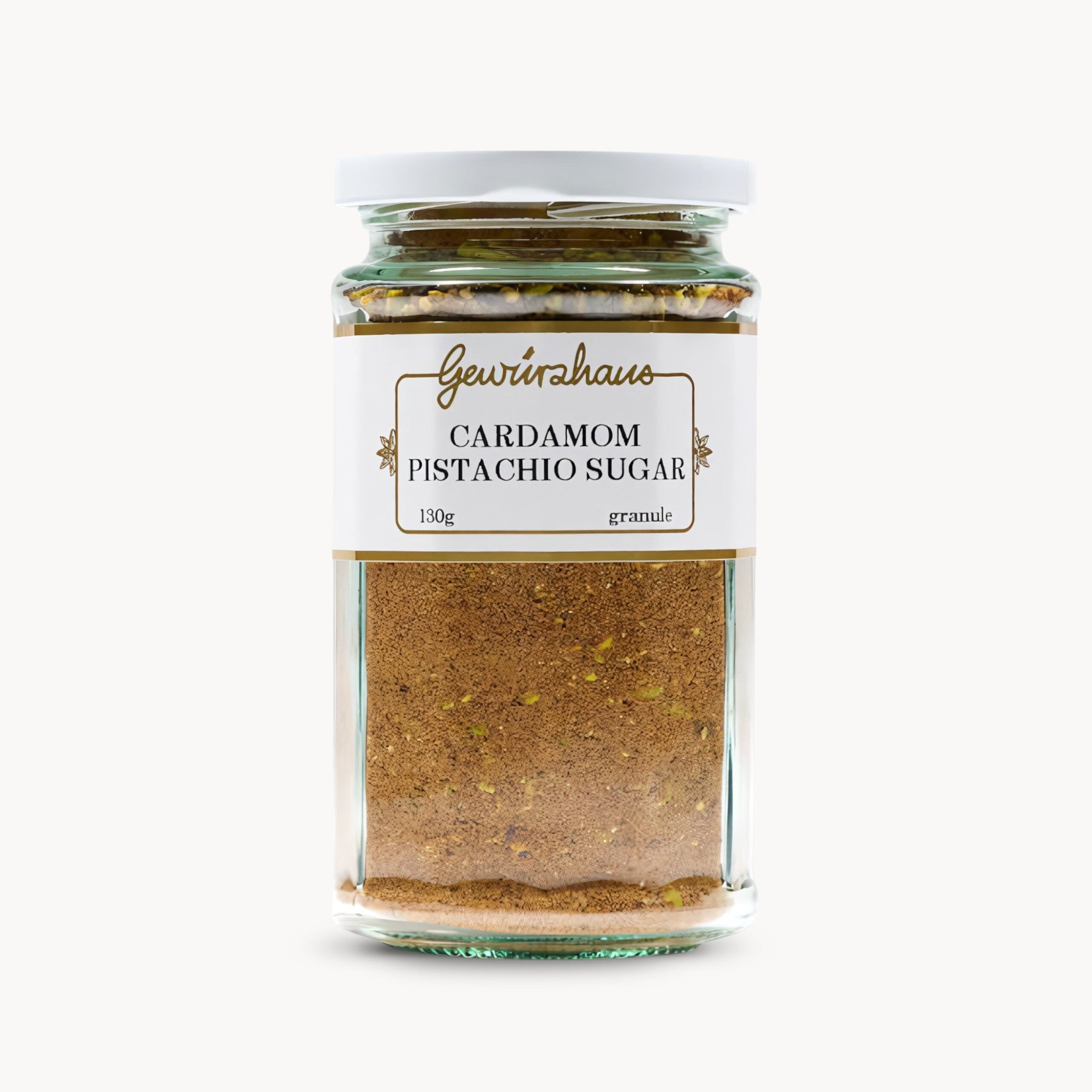 Gewürzhaus - Cardamom Pistachio Sugar LG Jar Closed