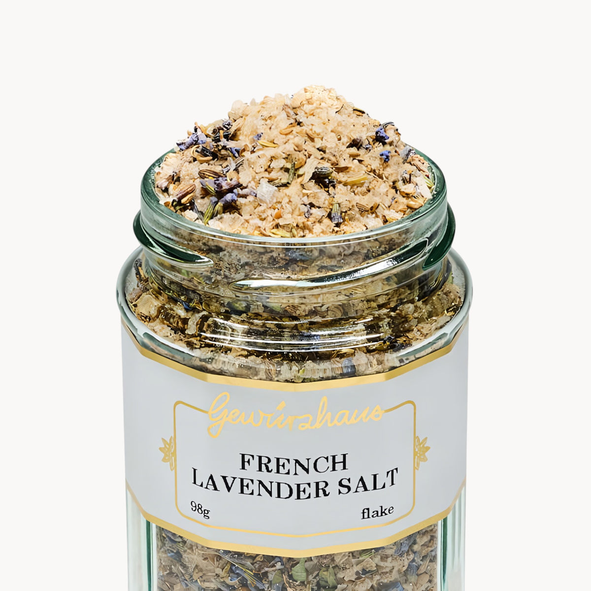 Gewürzhaus - French Lavender Salt LG Jar Open