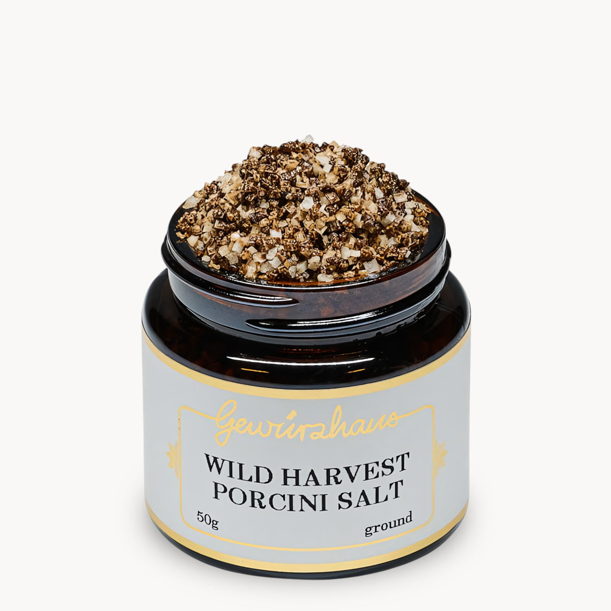 Gewürzhaus - Wild Harvest Porcini Salt SM Jar Open