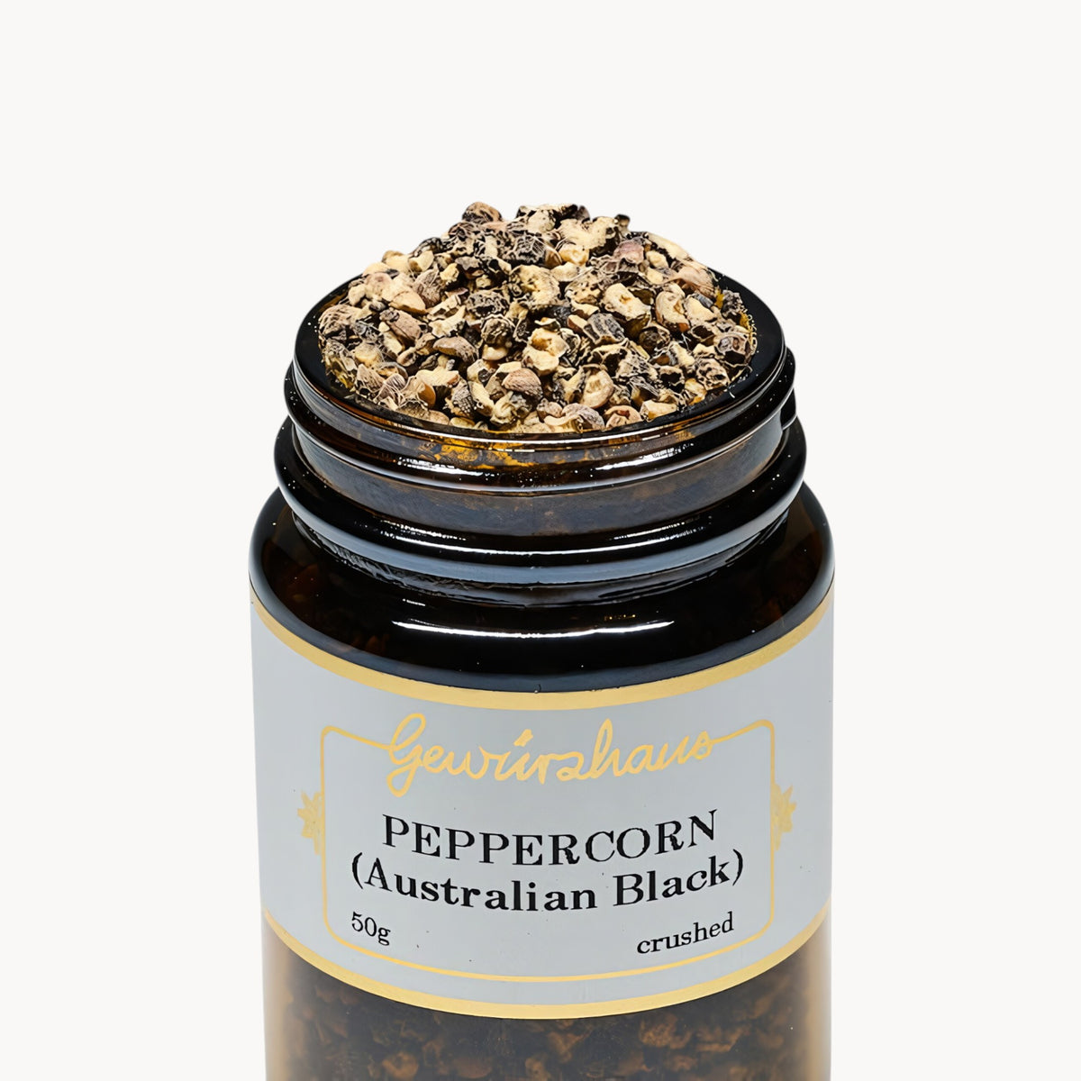 Gewürzhaus - Peppercorn (Australian Black/Crushed) ME Jar Open