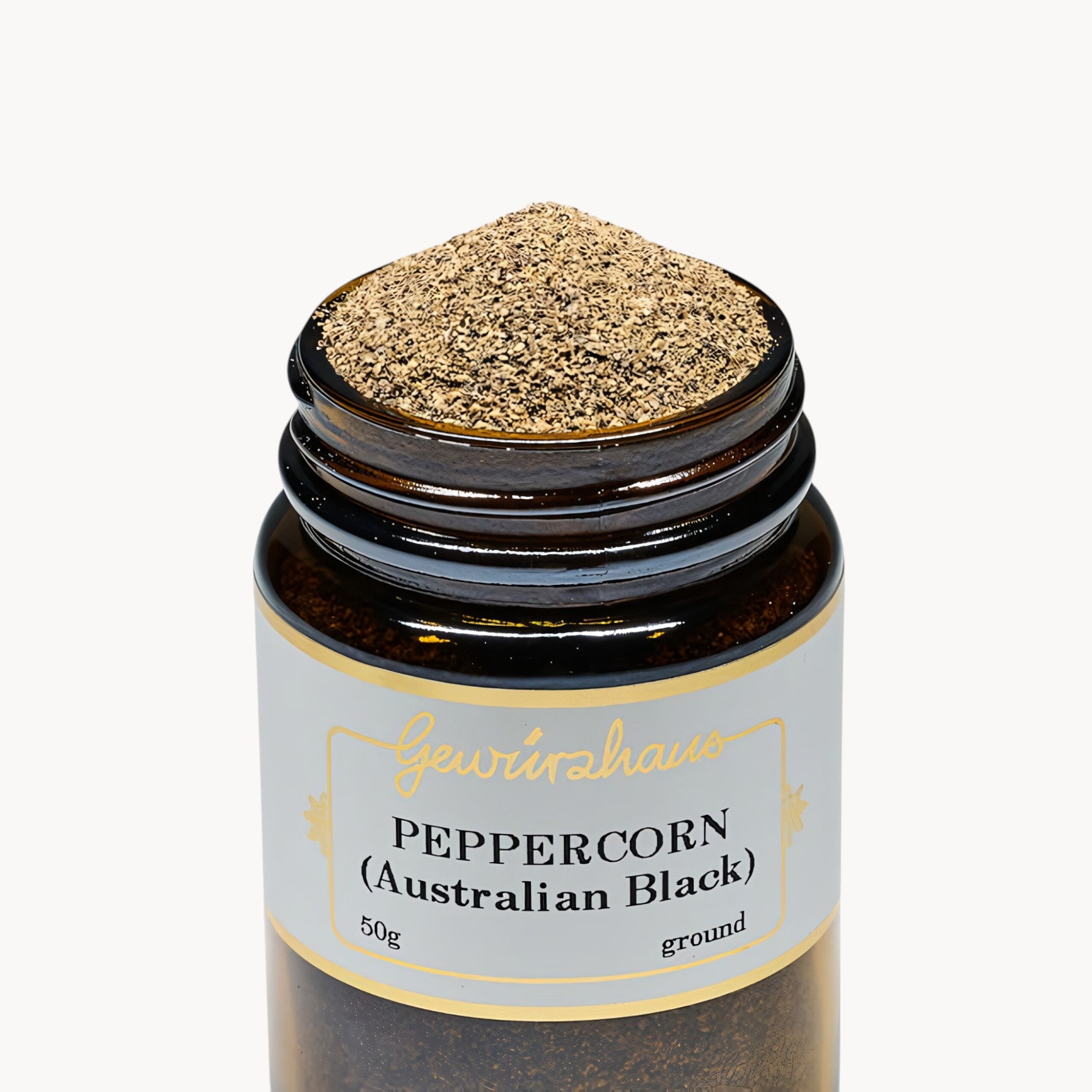Gewürzhaus - Peppercorn (Australian Black/Ground) ME Jar Open