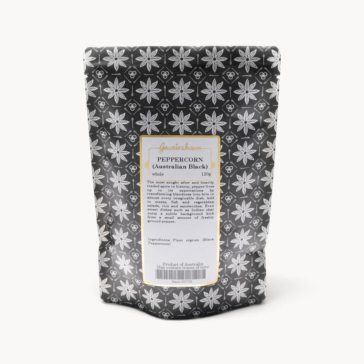Gewürzhaus - Peppercorn (Australian Black/Whole) LG Refill