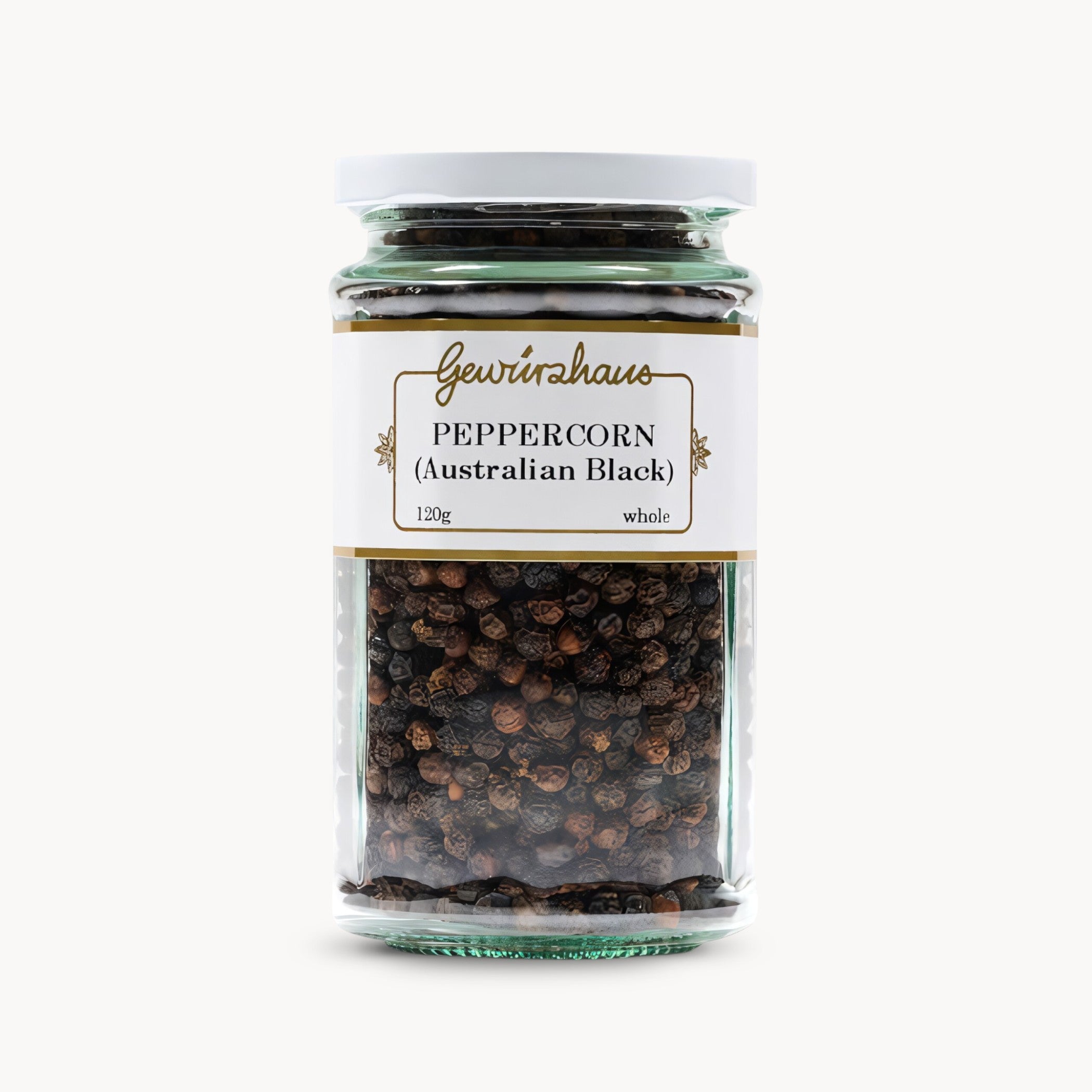 Gewürzhaus - Peppercorn (Australian Black/Whole) Jar Closed