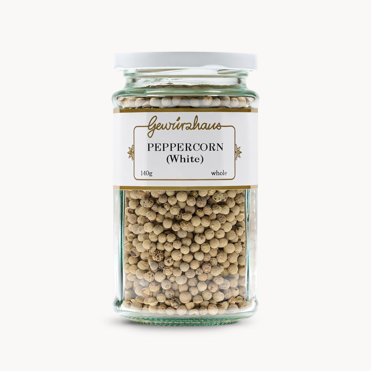 Gewürzhaus - Peppercorn (White/Whole) LG Jar Closed