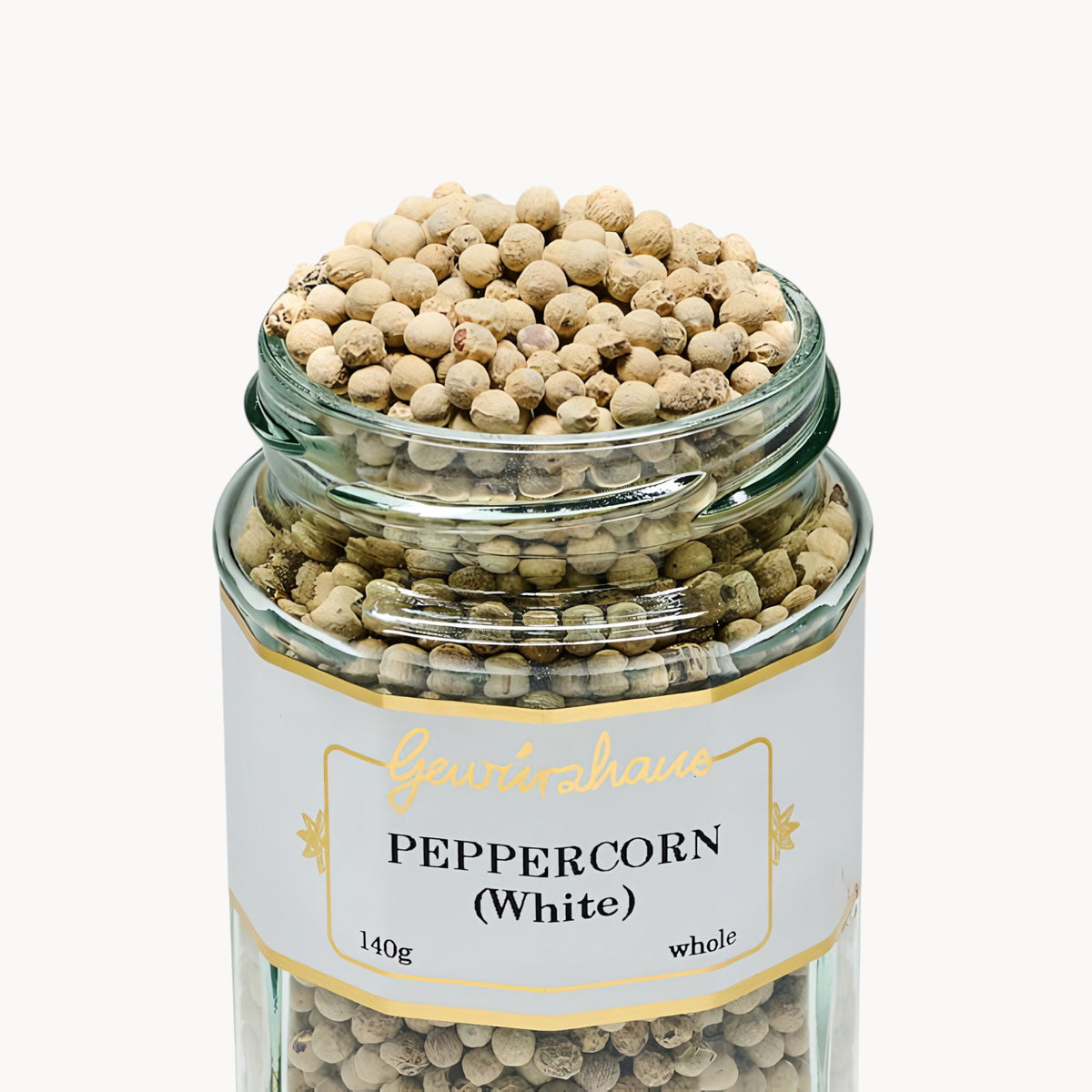 Gewürzhaus - Peppercorn (White/Whole) LG Jar Open