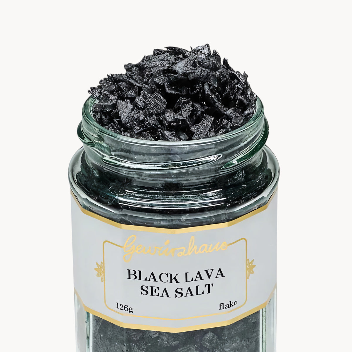 Gewürzhaus - Black Lava Sea Salt LG Jar Open