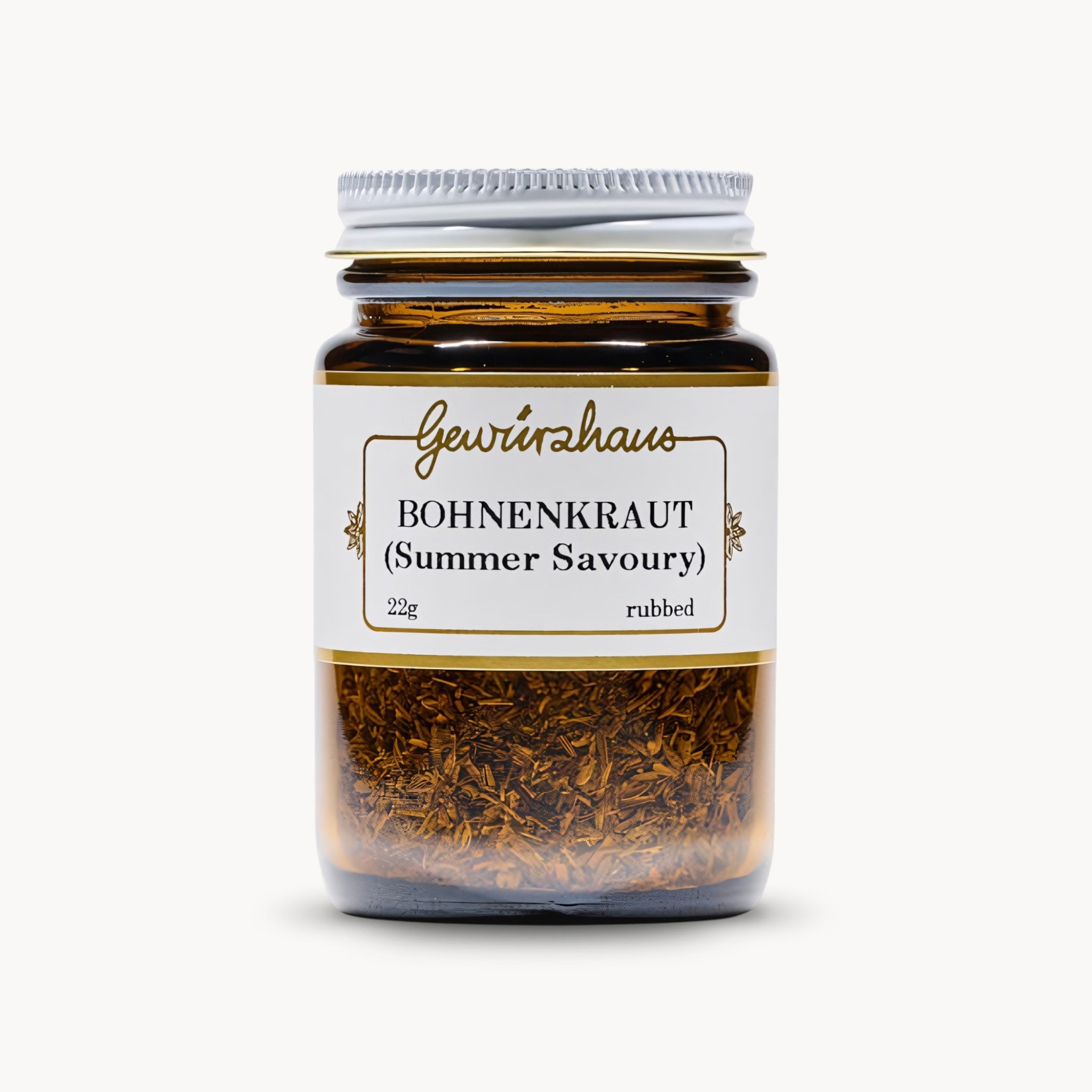 Gewürzhaus - Bohnenkraut (Summer Savoury/Rubbed) ME Jar Closed