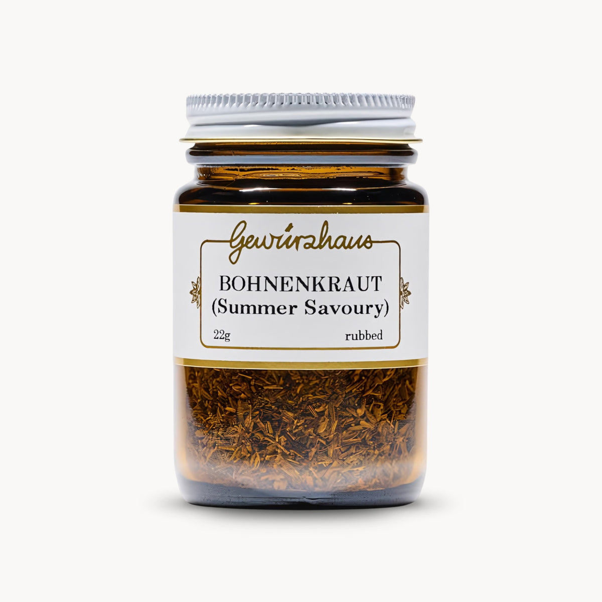 Gewürzhaus - Bohnenkraut (Summer Savoury/Rubbed) ME Jar Closed
