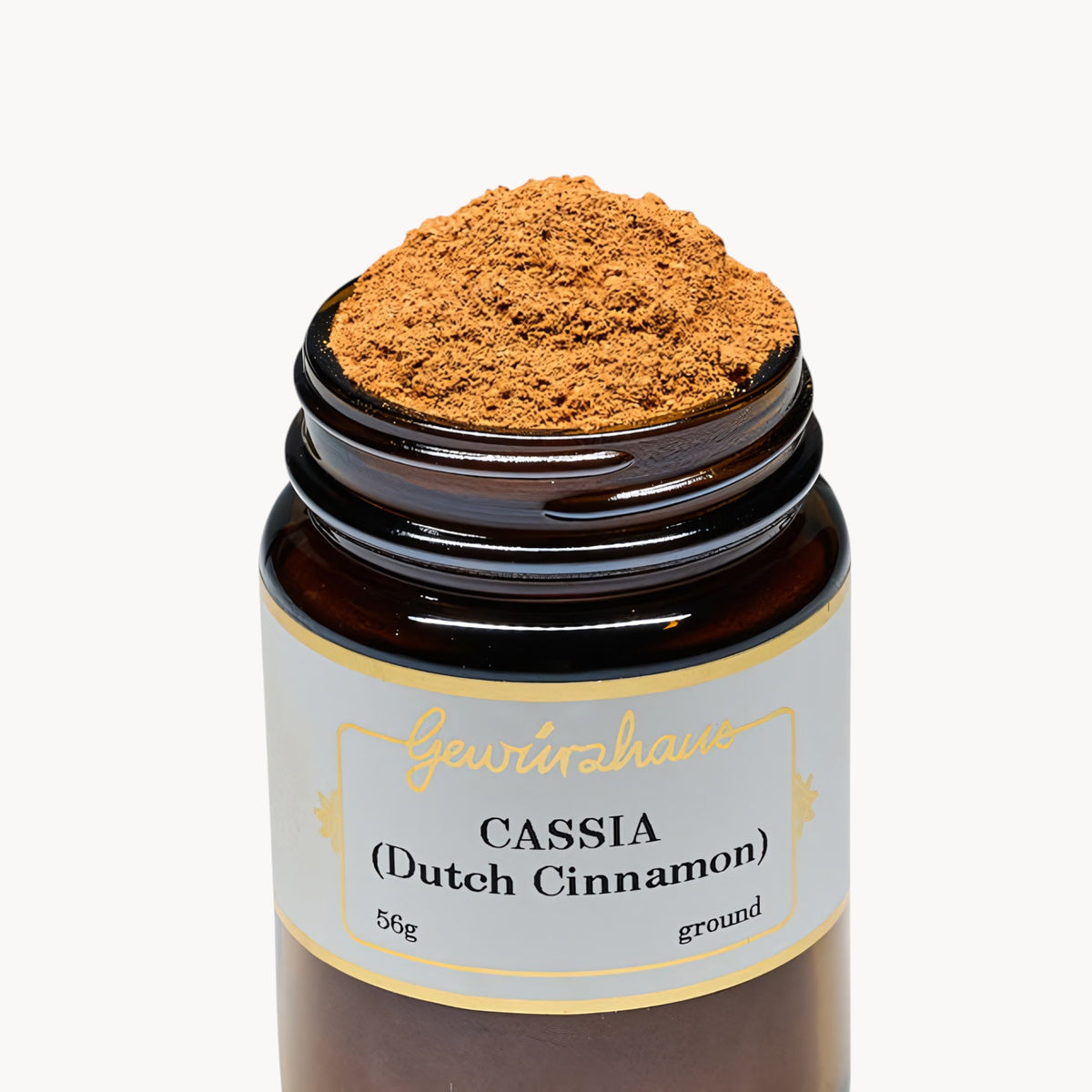 Gewürzhaus - Cassia (Dutch Cinnamon/Ground) ME Jar Open