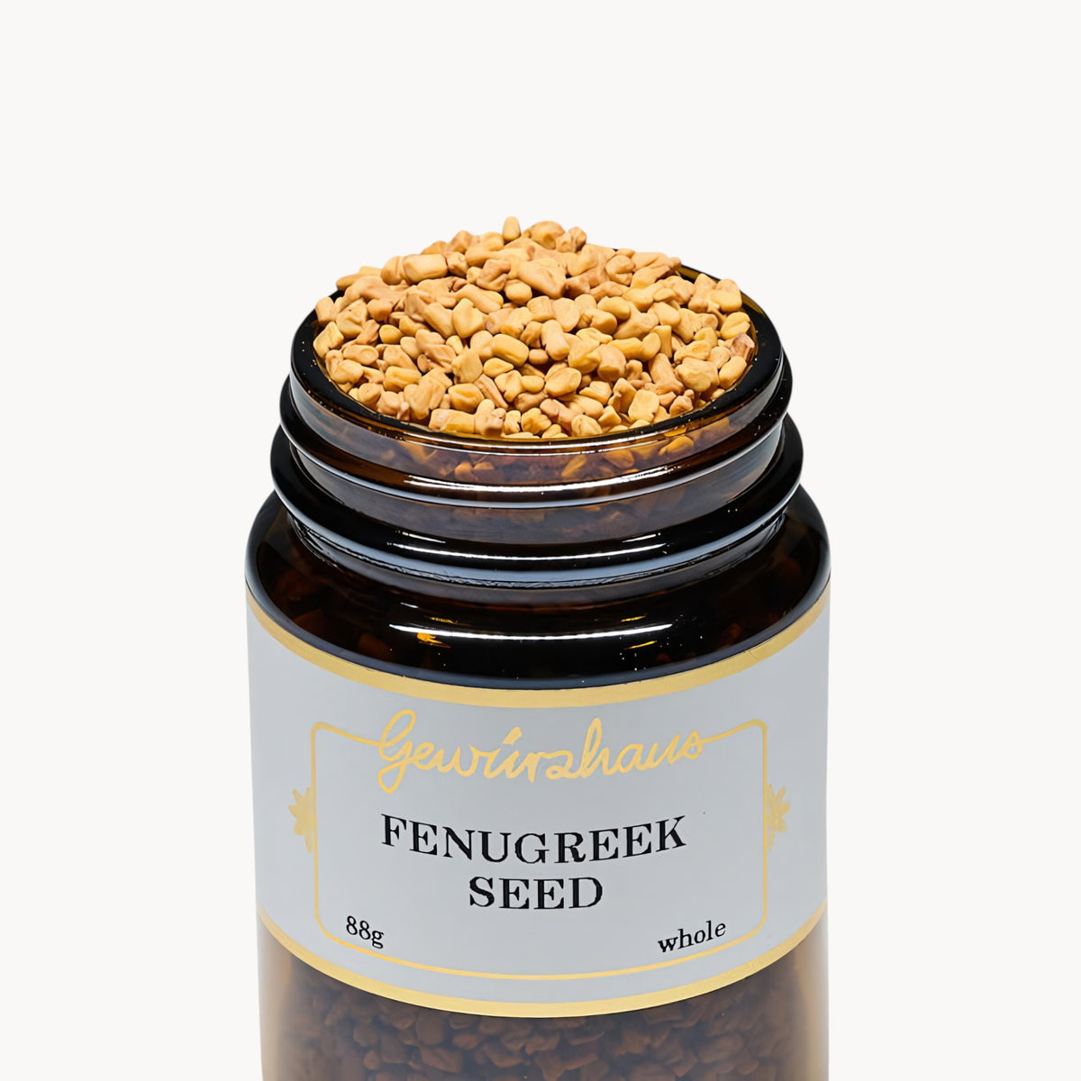 Gewürzhaus - Fenugreek Seed (Whole) ME Jar Open