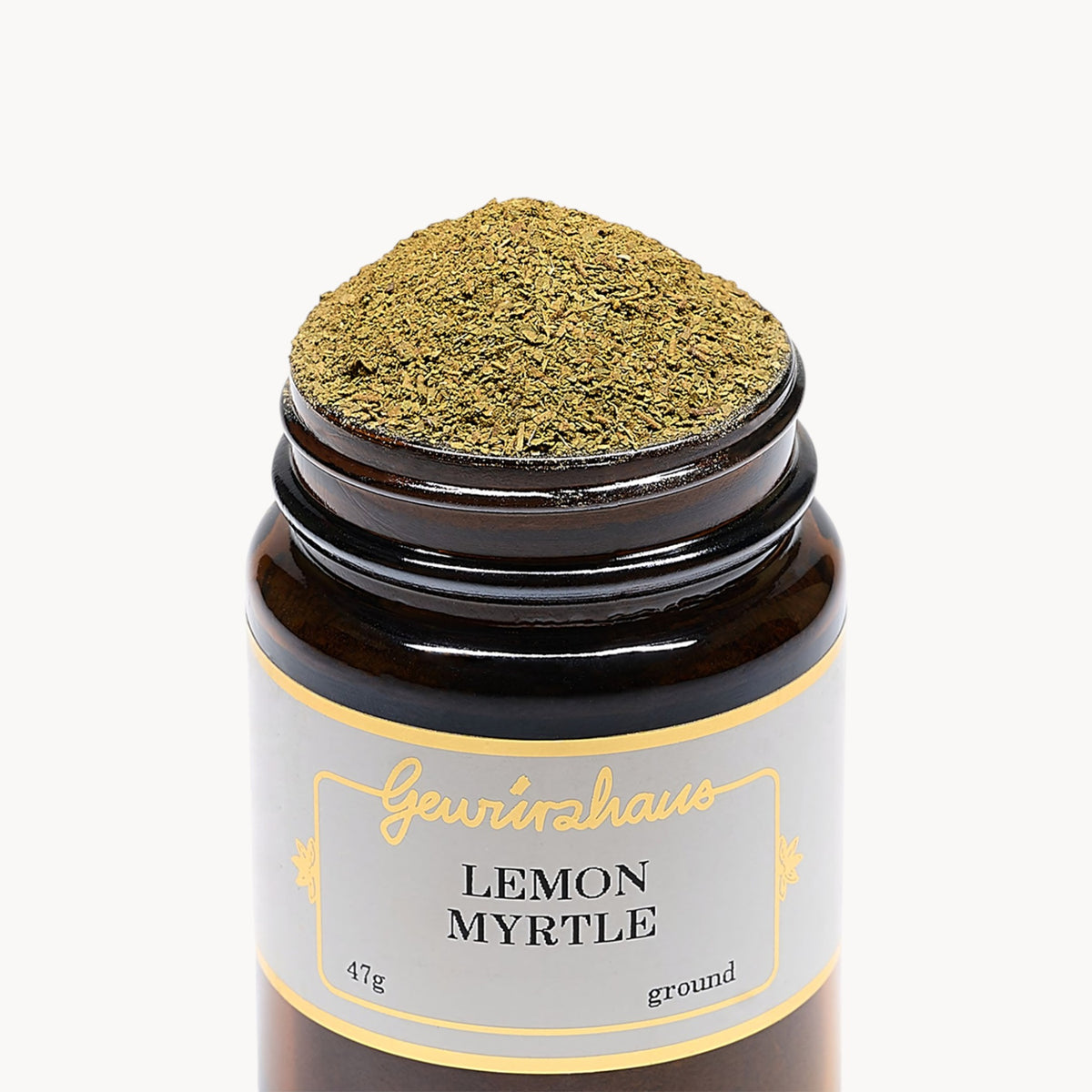 Gewürzhaus - Lemon Myrtle (Ground) ME Jar Open