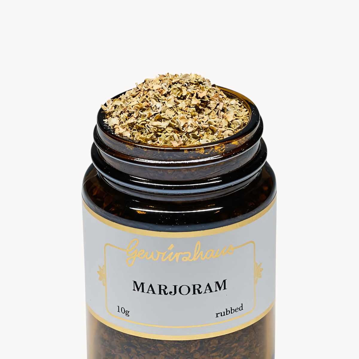 Gewürzhaus - Marjoram (Rubbed) ME Jar Open