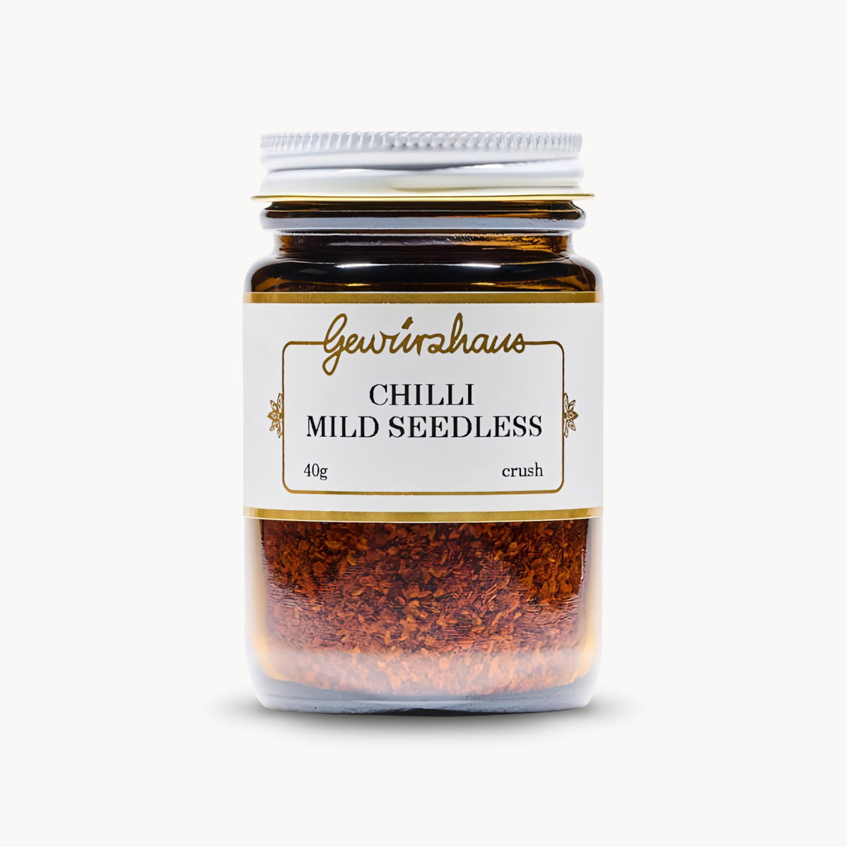 Gewürzhaus - Chilli Mild Seedless (Crushed) ME Jar Closed