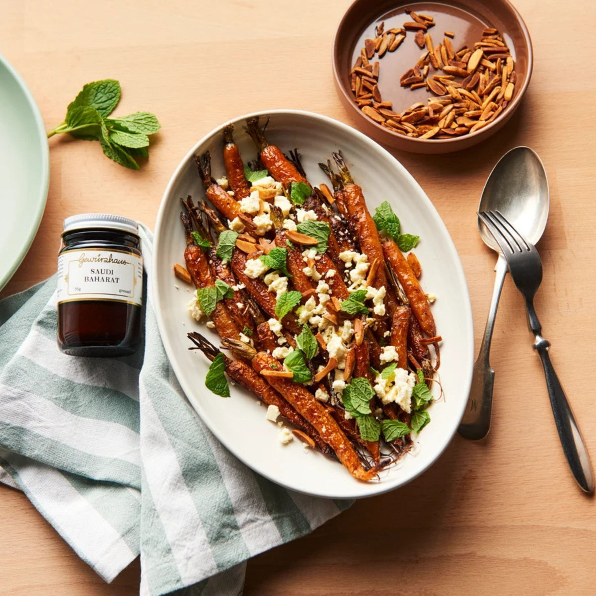 Gewürzhaus - Saudi Baharat - Baharat Carrot Salad with Feta, Mint & Almonds
