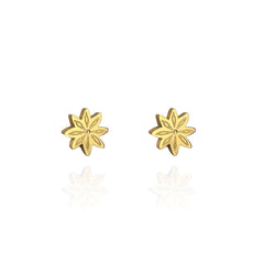 Star Anise Stud Earring 18K Gold Plated