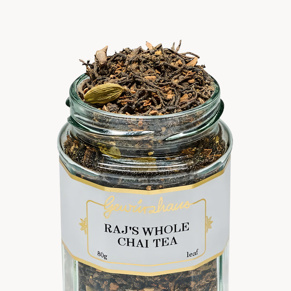 Gewürzhaus - Rajs Whole Chai Tea LG Jar Open
