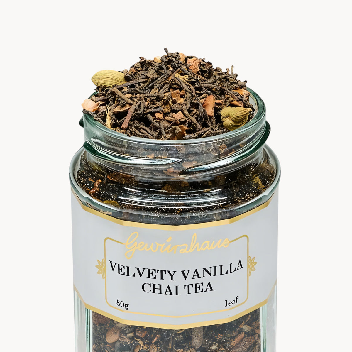Gewürzhaus - Velvety Vanilla Chai Tea LG Jar Open
