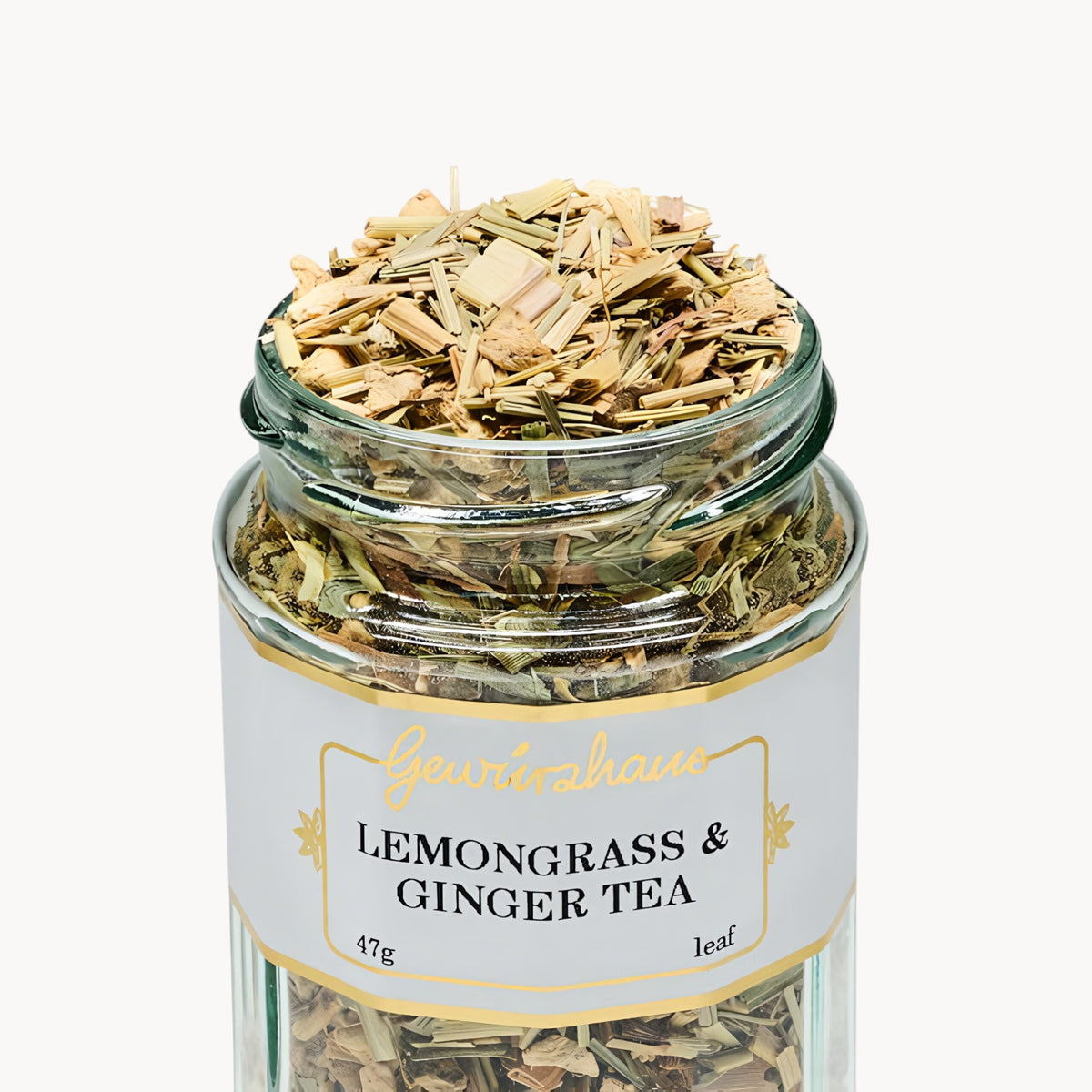 Gewürzhaus - Lemongrass & Ginger Organic Tea LG Jar Open