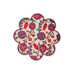 White, Red& Purple Flowers Turkish Trivet