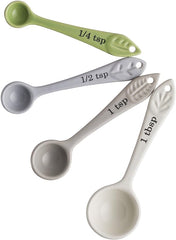 Ceramic Leaf Measuring Spoon Set of 4