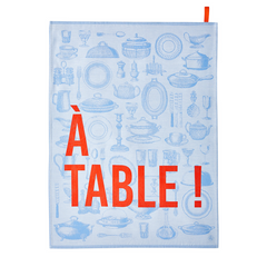 A Table Tea Towel Blue