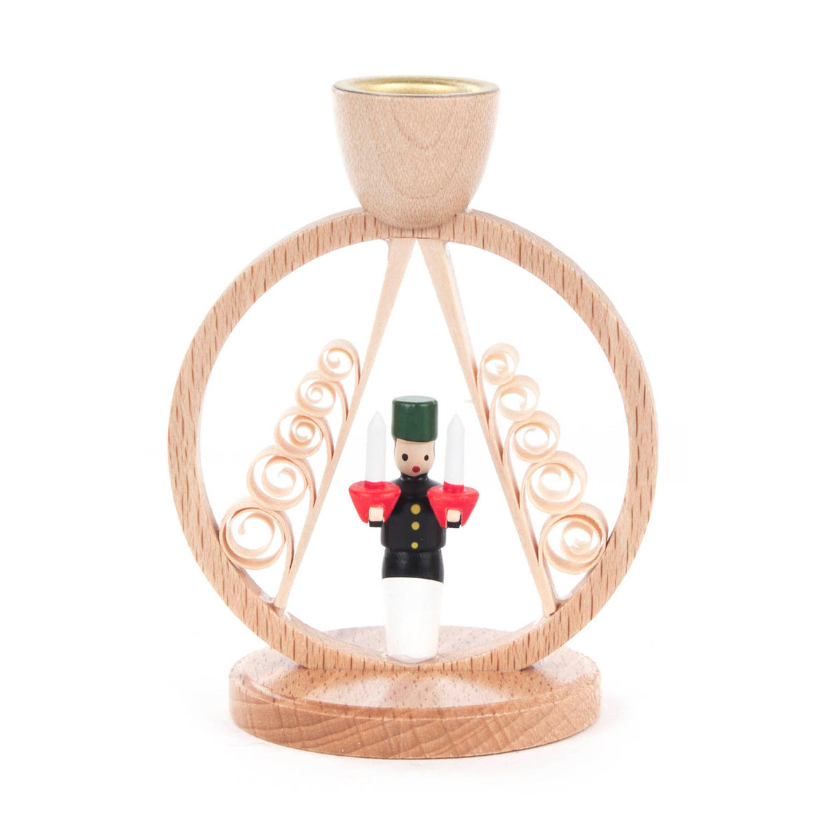 Candle Holder, Miner in Ring, Pyramid Candle