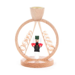 Candle Holder, Miner in Ring, Pyramid Candle