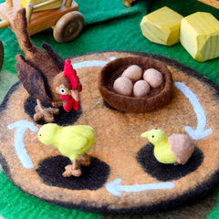 Gewürzhaus - Needle Felt Hen with Chicks and Eggs