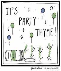 It's Party Thyme Dishcloth