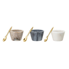 Marble Condiment Bowl White