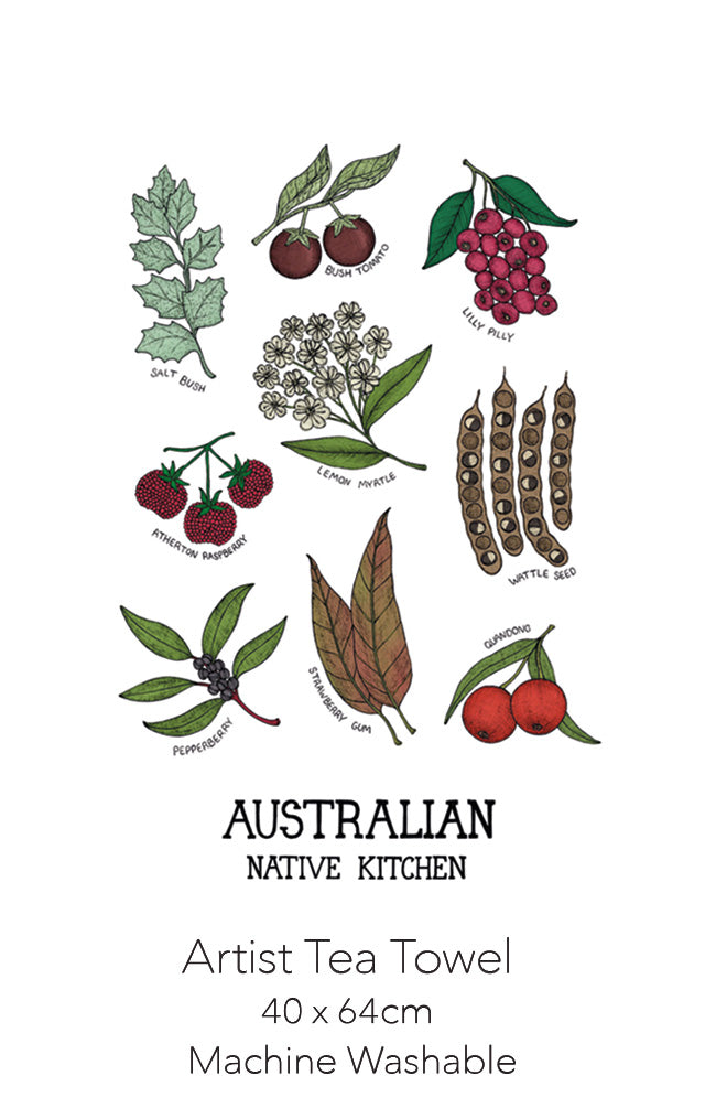 Australian Native Kitchen Tea Towel