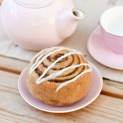 Needle Felt Cinnamon Roll