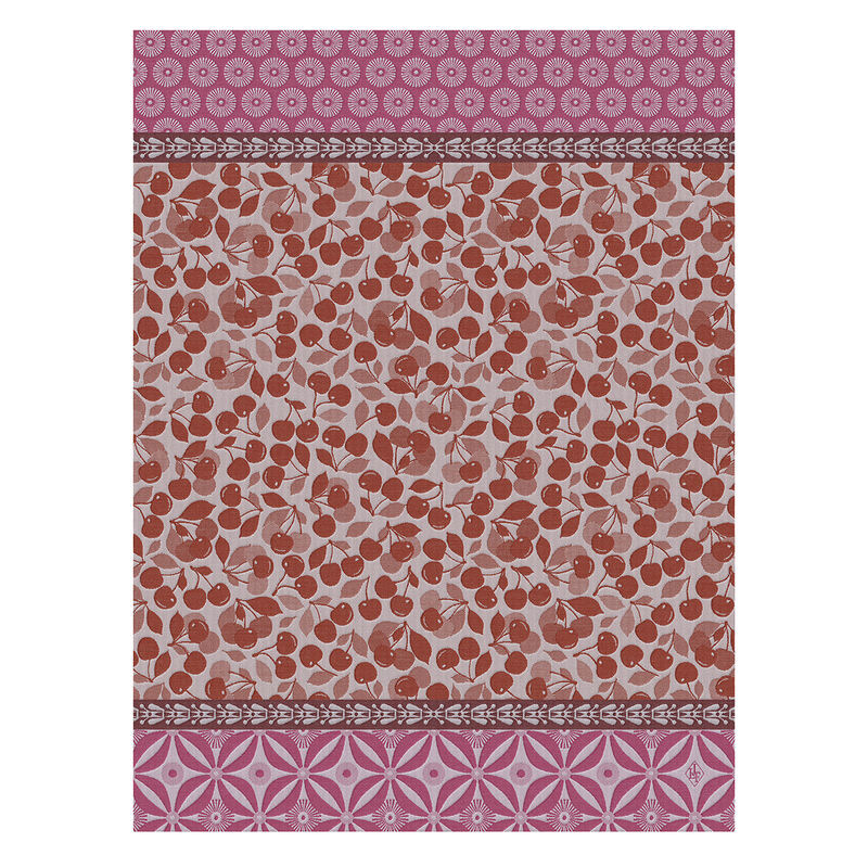 Cerises Tea Towel Red