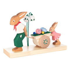 Gewürzhaus - Easter Bunny Father with Wheelbarrow and Bunny Girl