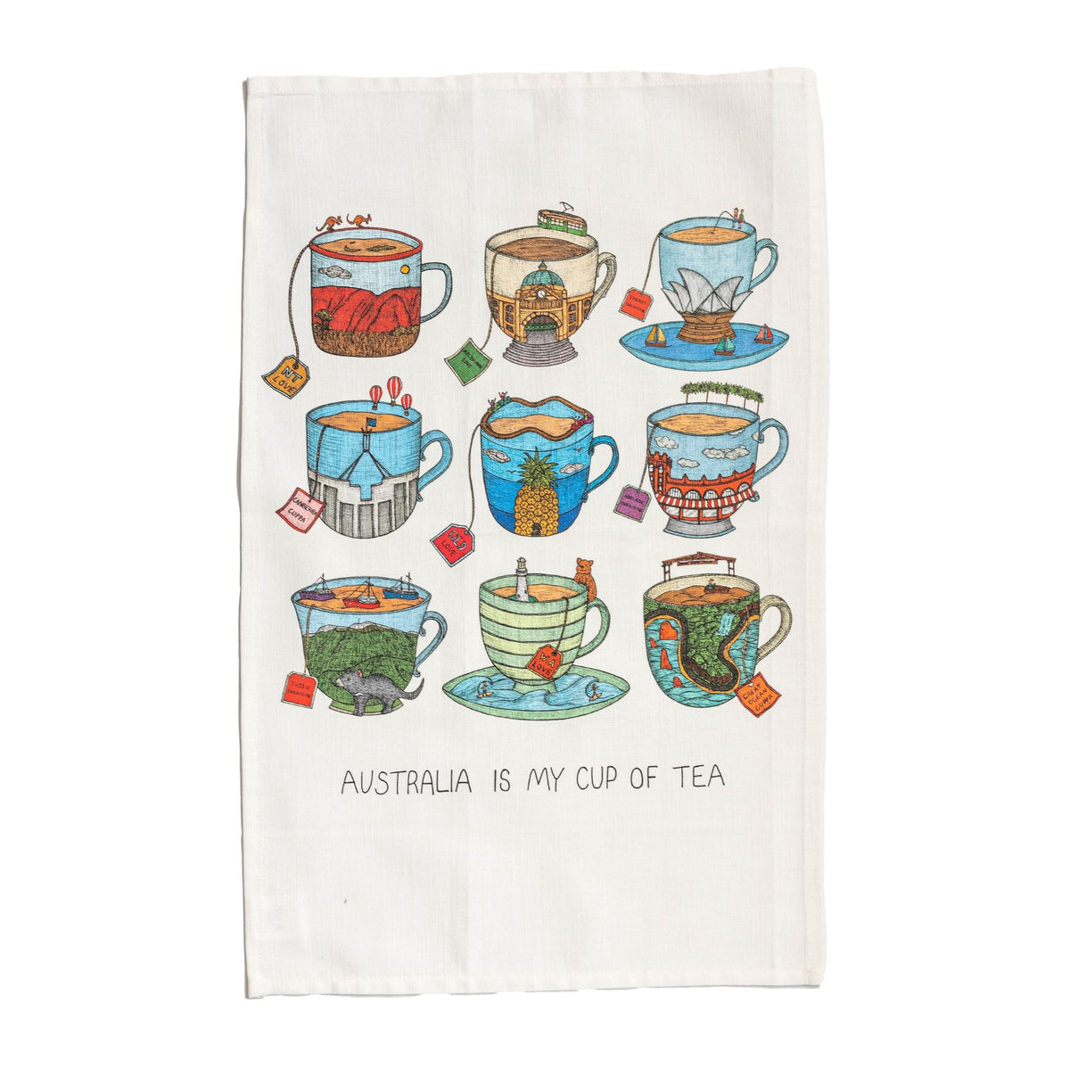 Aussie Tea Cup Tea Towel - Gewürzhaus