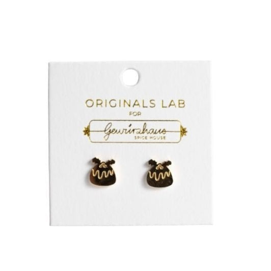 Christmas Pudding Stud Earring 18K Gold Plated - Gewürzhaus