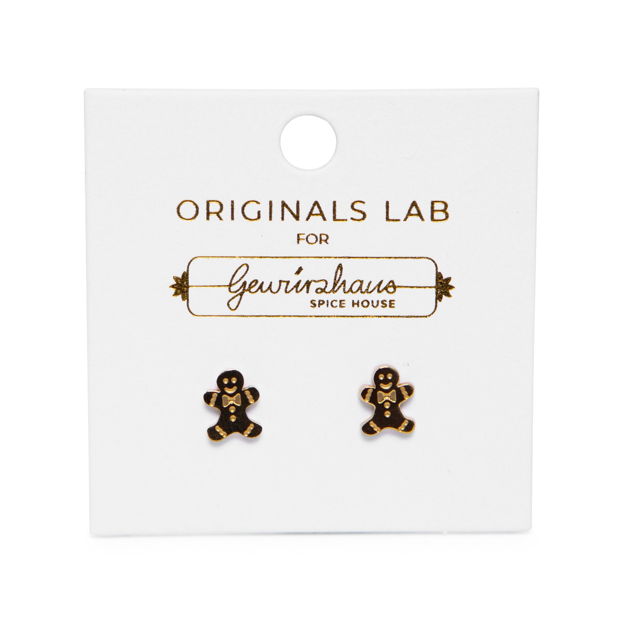 Gingerbread Stud Earring 18K Gold Plated - Gewürzhaus