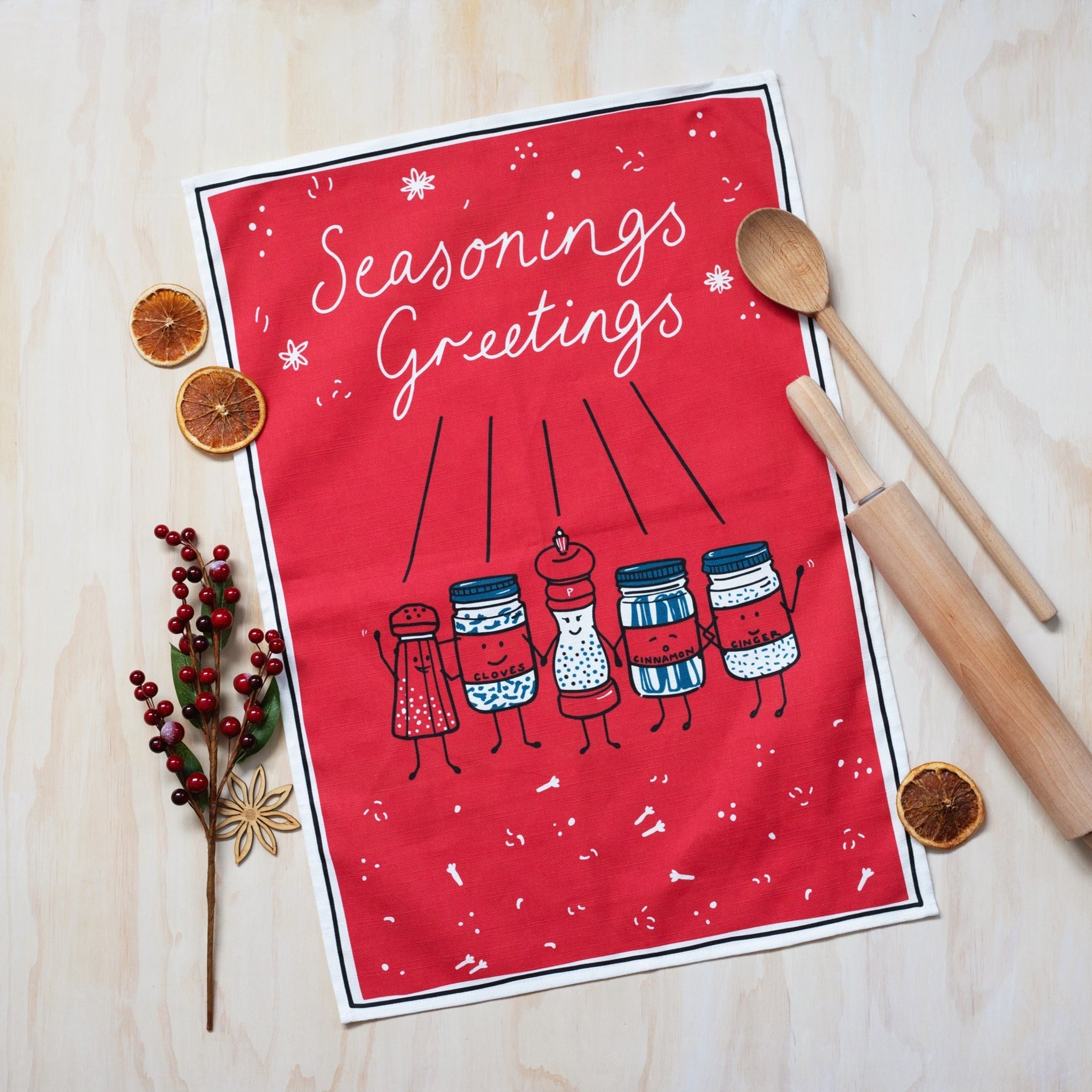 Seasonings Greetings Tea Towel - Gewürzhaus