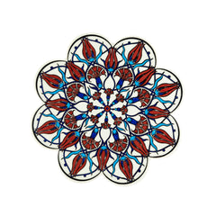 White, Red & Blue Flowers Turkish Trivet - Gewürzhaus